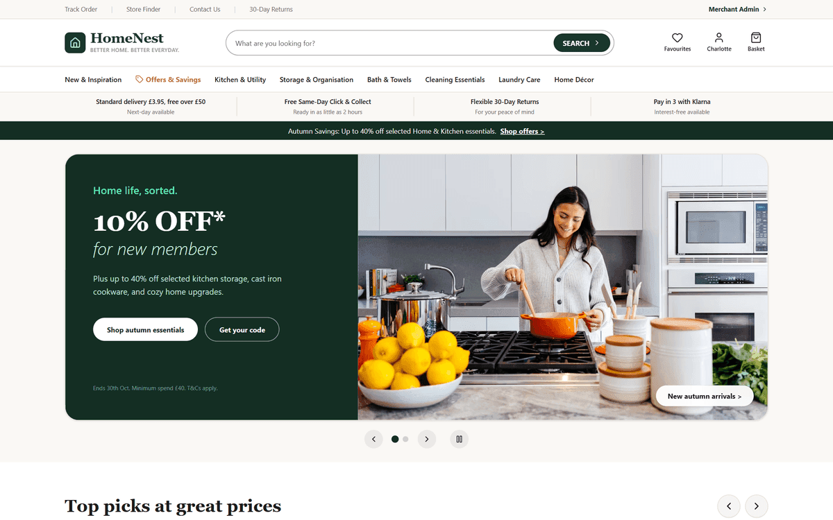 HomeNest — Kitchen & Household Essentials