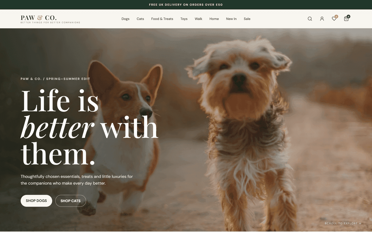 Paw & Co. — Pet Supplies & Wellness Store preview screenshot 1